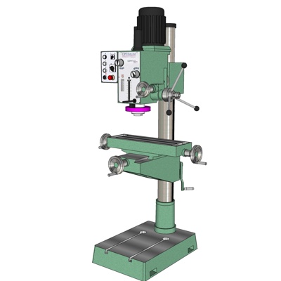 工业风钻机车床免费su模型(1)