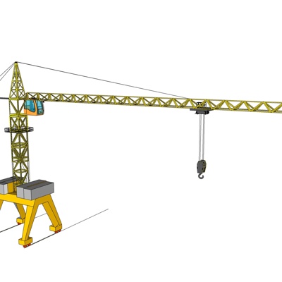 现代塔吊式起重机免费su模型(1)