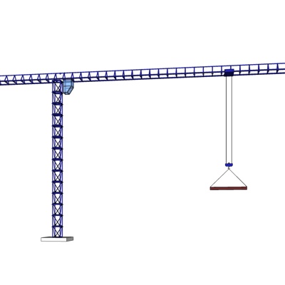 现代塔吊式起重机免费su模型(1)