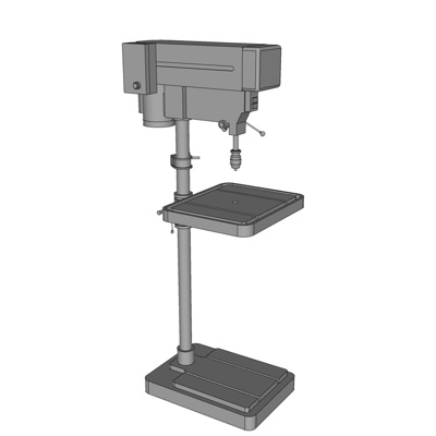 工业风钻机车床免费su模型(1)