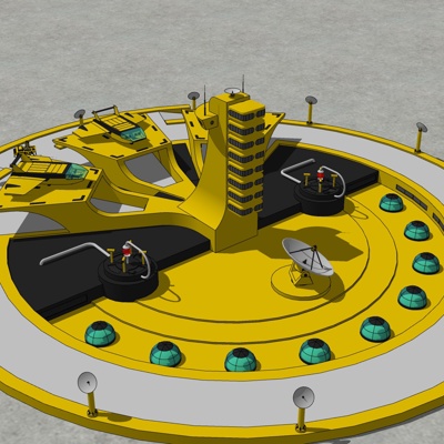 现代飞船基地免费su模型(1)