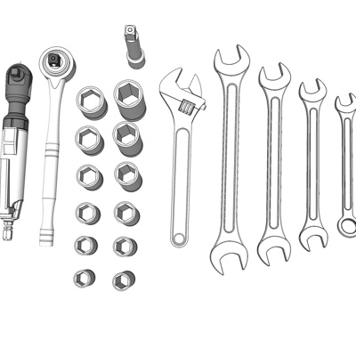 工业风螺丝扳手免费su模型(1)