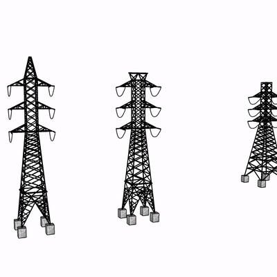 现代电缆塔免费su模型(1)