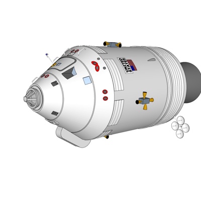 现代太空返回舱免费su模型(1)
