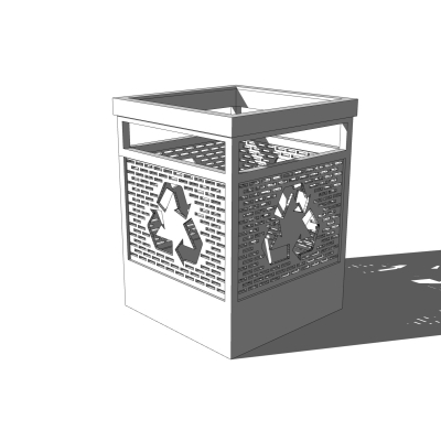 现代垃圾桶免费su模型(1)