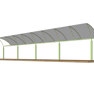 现代雨棚免费su模型(1)
