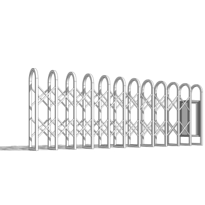 现代自动伸缩门免费su模型(1)