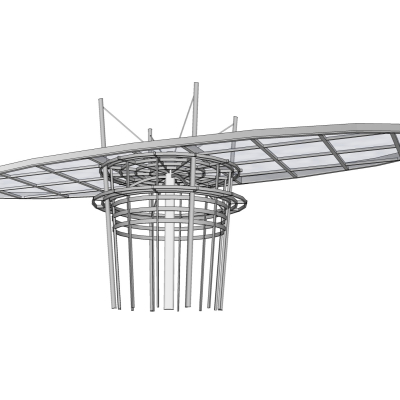 现代雨棚免费su模型(1)