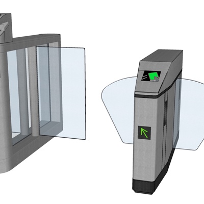 现代刷卡闸门免费su模型(1)