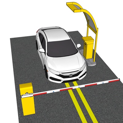 现代拦车杆免费su模型(1)
