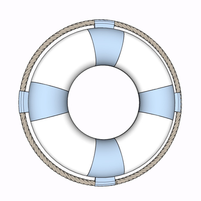 现代救生圈免费su模型(1)
