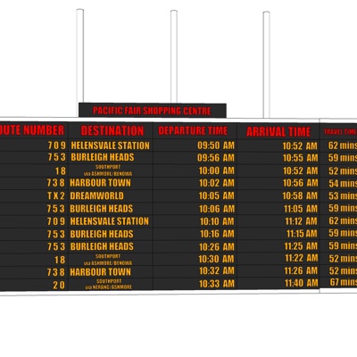 现代车站时刻表免费su模型(1)