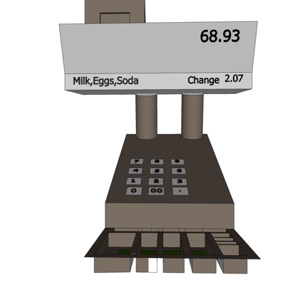现代超市收银机免费su模型(1)