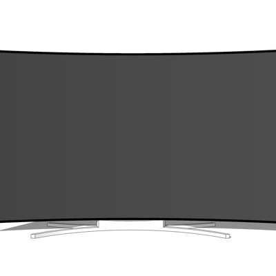 现代弧形显示器免费su模型(1)
