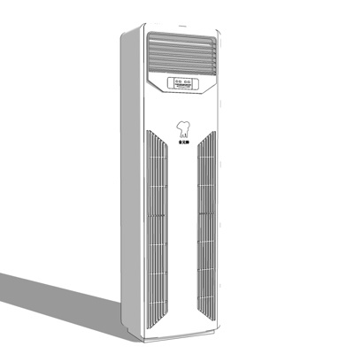 现代柜式空调免费su模型(1)