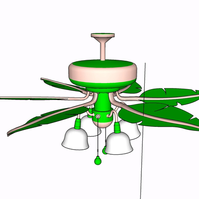 现代吊扇免费su模型(1)