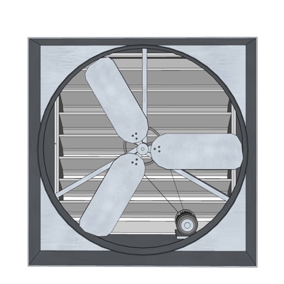 现代排风扇免费su模型(1)