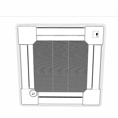 现代空调免费su模型(1)