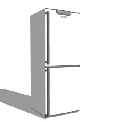 现代单开门冰箱免费su模型(1)