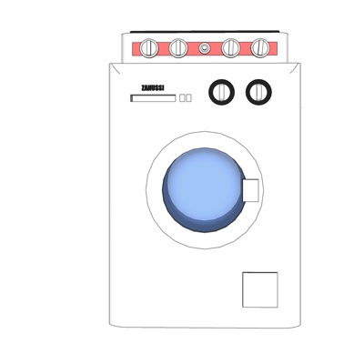现代洗衣机免费su模型(1)