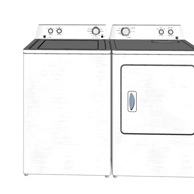 现代洗衣机免费su模型