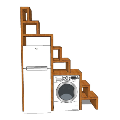 现代洗衣机冰箱免费su模型(1)