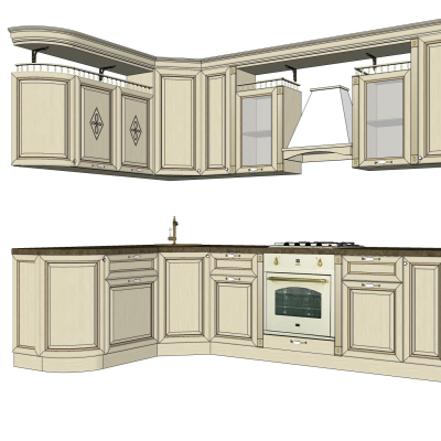 欧式橱柜免费su模型(1)