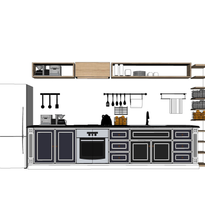 简欧橱柜免费su模型(1)