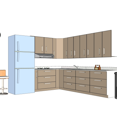 现代橱柜免费su模型