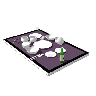 现代餐具免费su模型(1)