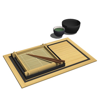 现代餐具免费su模型(1)