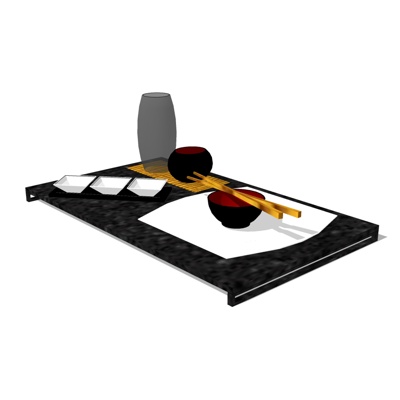 现代餐具免费su模型(1)