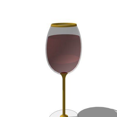 现代红酒杯免费su模型(1)