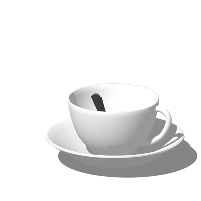 现代陶瓷餐具免费su模型(1)