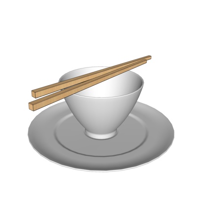 现代餐具免费su模型(1)