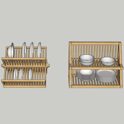 现代盘子餐具免费su模型(1)
