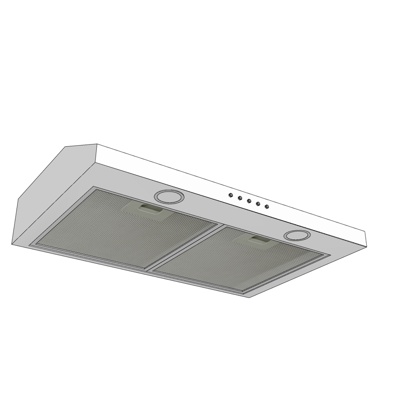 现代油烟机免费su模型(1)