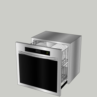现代盘子厨房器具免费su模型(1)