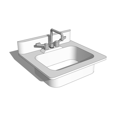 现代洗手台盆免费su模型(1)