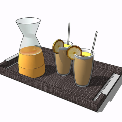 现代果汁饮料免费su模型(1)