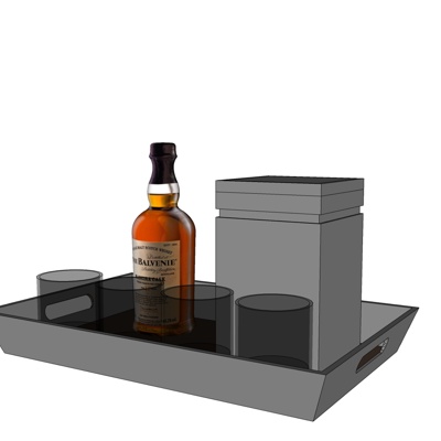 现代啤酒酒杯免费su模型(1)