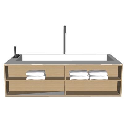 现代浴缸免费su模型(1)