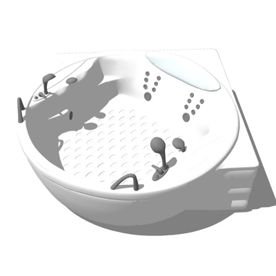 现代浴缸免费su模型(1)