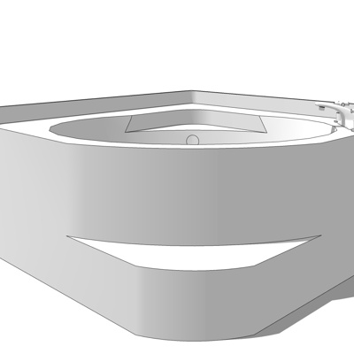 现代陶瓷浴缸免费su模型(1)