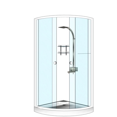 现代淋浴房免费su模型(1)