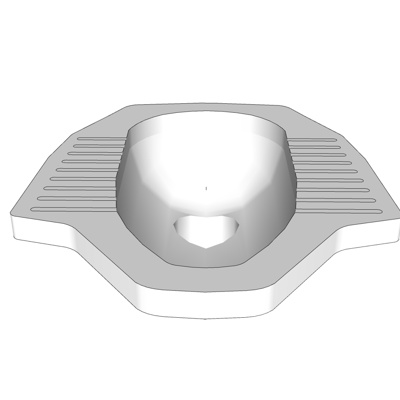 现代蹲便器免费su模型(1)