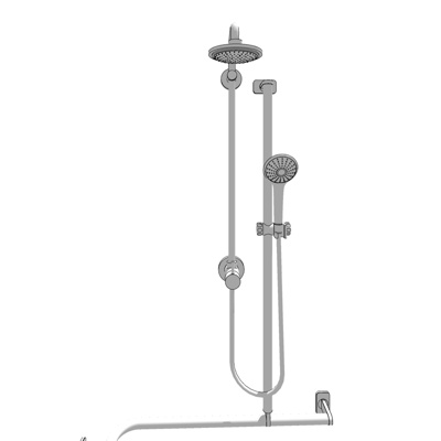 现代淋浴花洒免费su模型(1)
