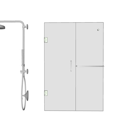 现代浴室花洒免费su模型(1)