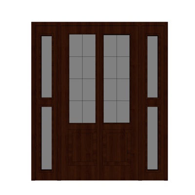 现代实木双开门免费su模型(1)