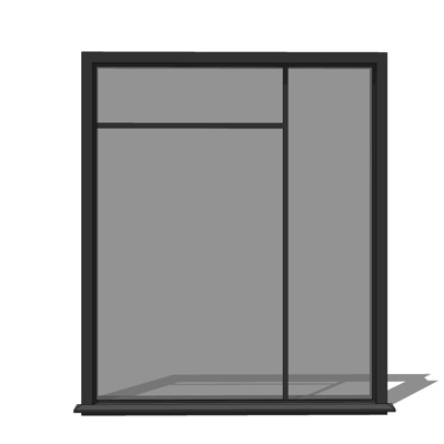 现代玻璃窗户免费su模型(1)